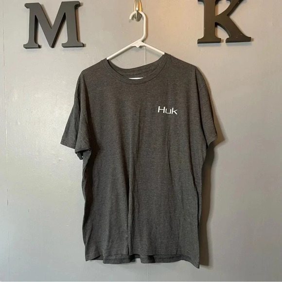 Huk boat graphic Gray short sleeve T-shirt, men’s size extra large - Picture 1 of 5